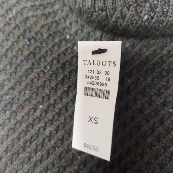 TALBOTS Beautiful Knit Mock Neck Sweater Button XS - Picture 4 of 6